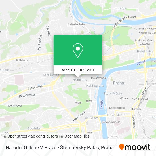 Národní Galerie V Praze - Šternberský Palác mapa