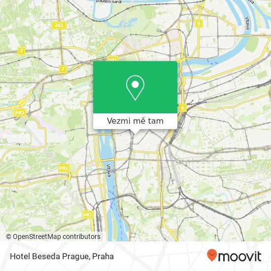 Hotel Beseda Prague mapa
