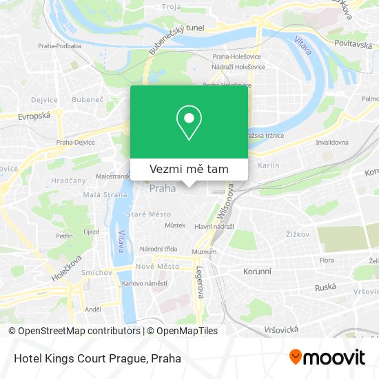Hotel Kings Court Prague mapa