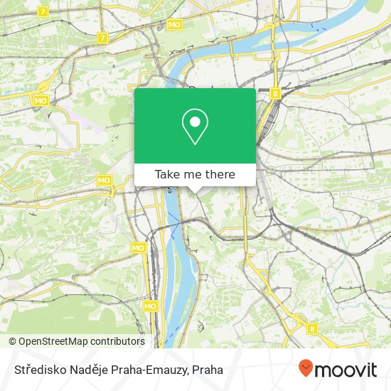 Středisko Naděje Praha-Emauzy mapa