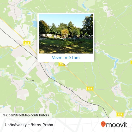 Uhříněveský Hřbitov mapa