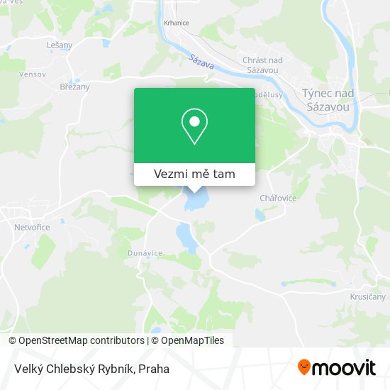 Velký Chlebský Rybník mapa