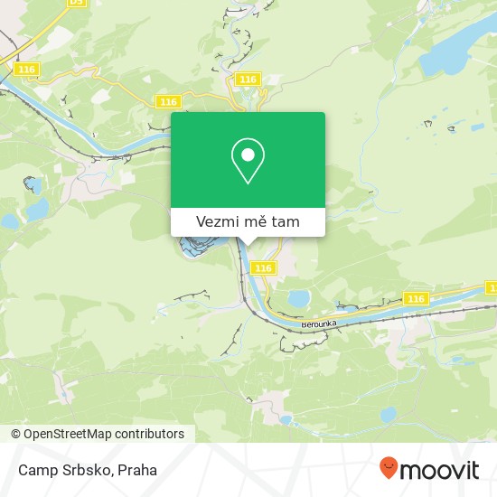 Camp Srbsko mapa