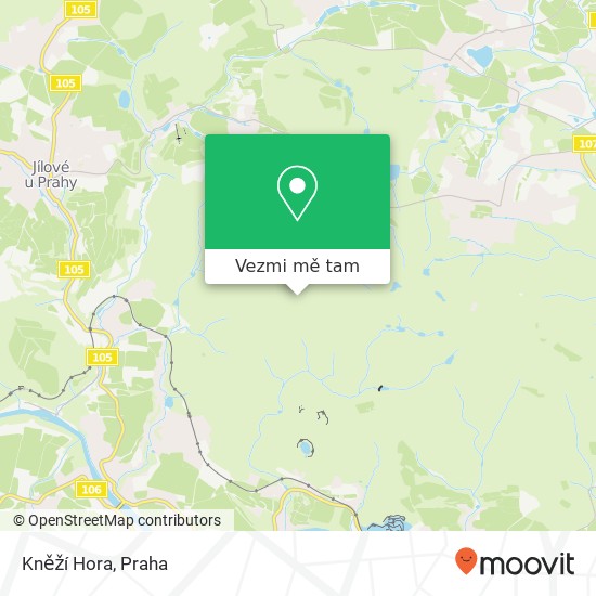 Kněží Hora mapa