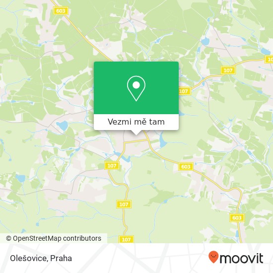 Olešovice mapa