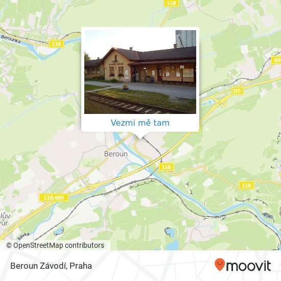 Beroun Závodí mapa