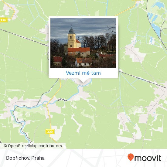 Dobřichov mapa