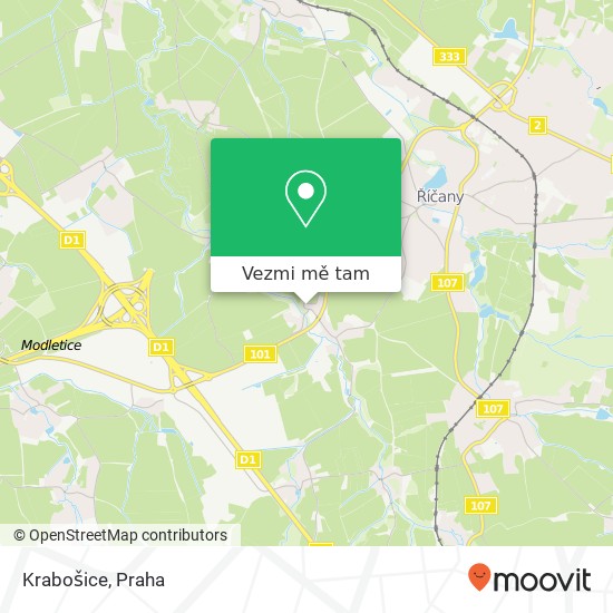 Krabošice mapa