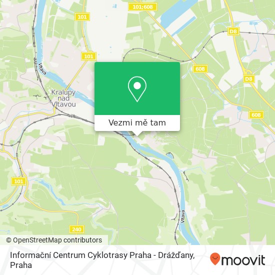 Informační Centrum Cyklotrasy Praha - Drážďany mapa