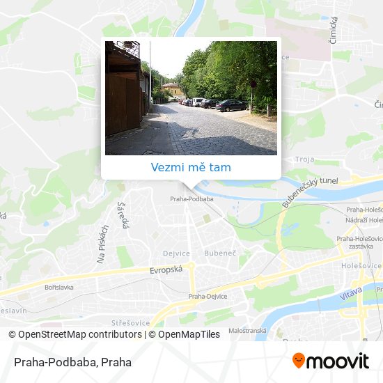Praha-Podbaba mapa
