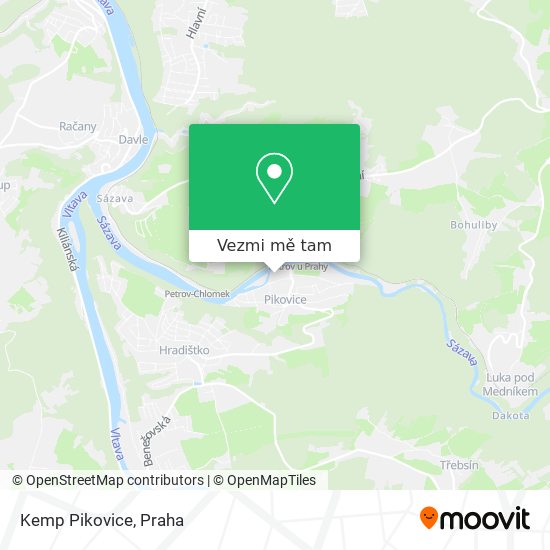 Kemp Pikovice mapa