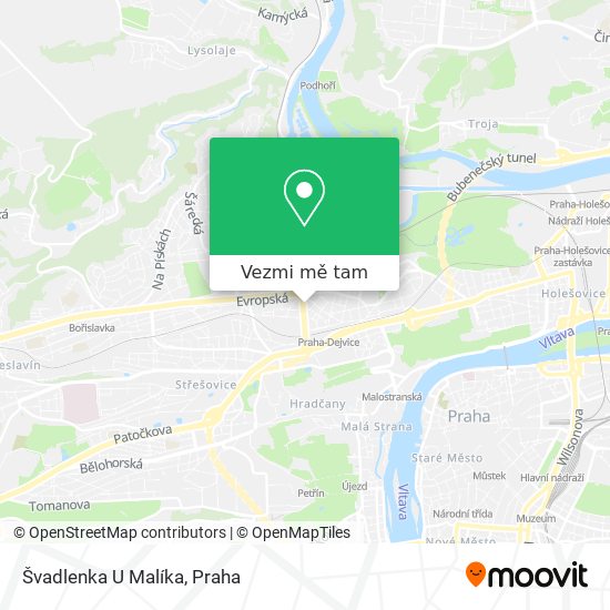 Švadlenka U Malíka mapa