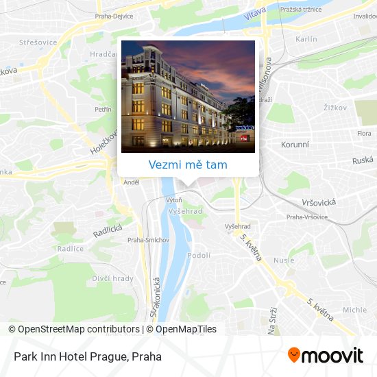 Park Inn Hotel Prague mapa