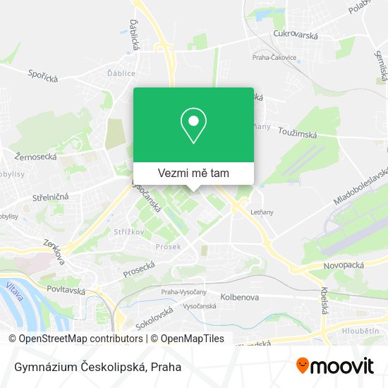 Gymnázium Českolipská mapa
