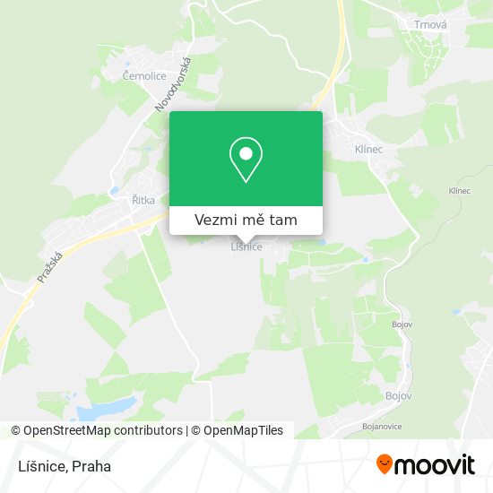 Líšnice mapa