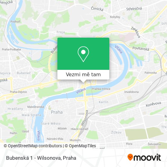 Bubenská 1 - Wilsonova mapa