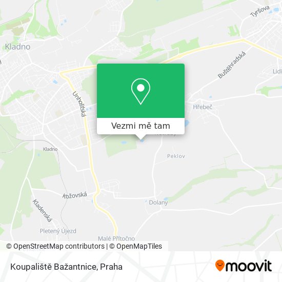 Koupaliště Bažantnice mapa