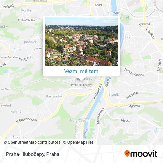 Praha-Hlubočepy mapa