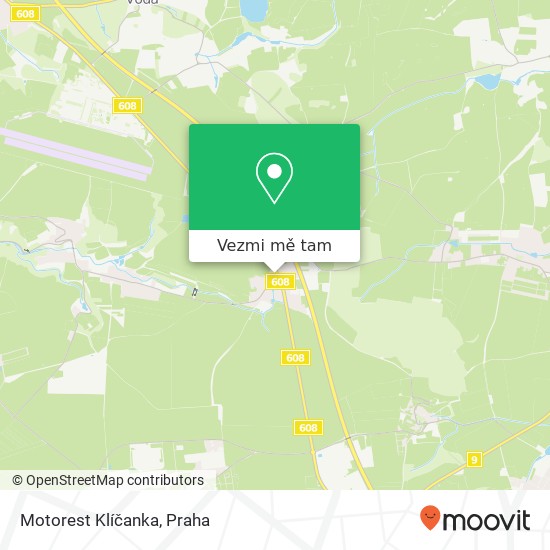 Motorest Klíčanka mapa