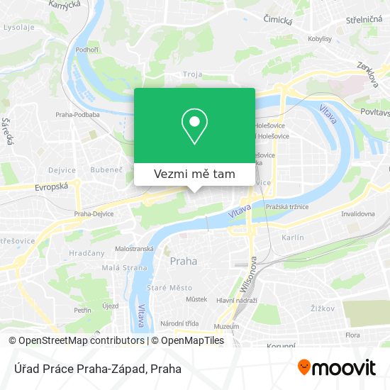 Úřad Práce Praha-Západ mapa