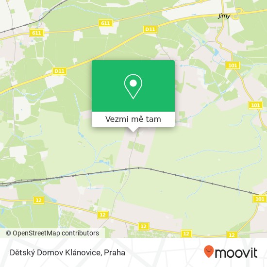 Dětský Domov Klánovice mapa