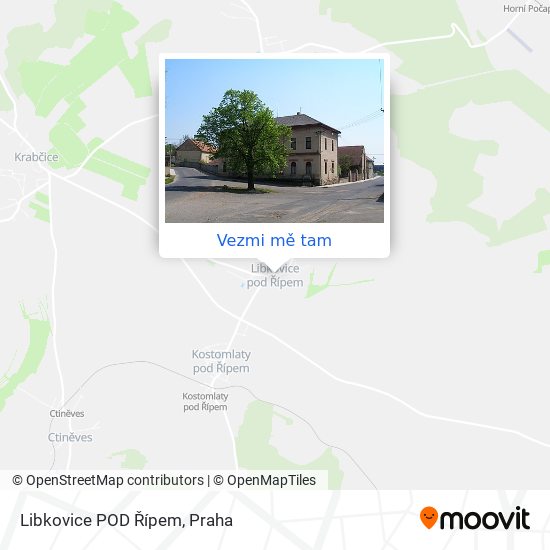 Libkovice POD Řípem mapa