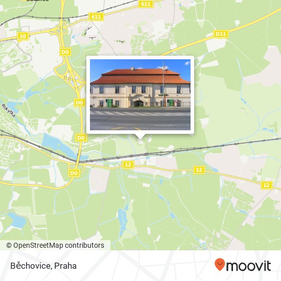 Běchovice mapa