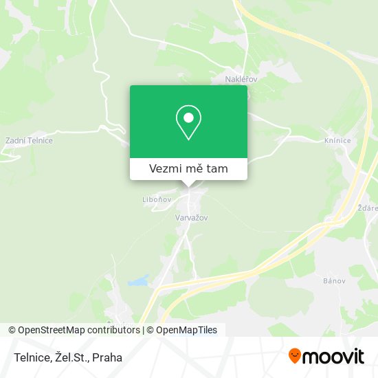 Telnice, Žel.St. mapa