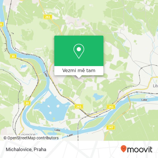 Michalovice mapa