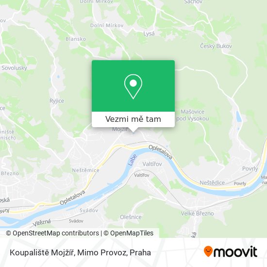 Koupaliště Mojžíř, Mimo Provoz mapa