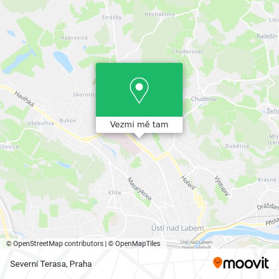 Severní Terasa mapa