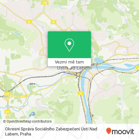 Okresní Správa Sociálního Zabezpečení Ústí Nad Labem mapa