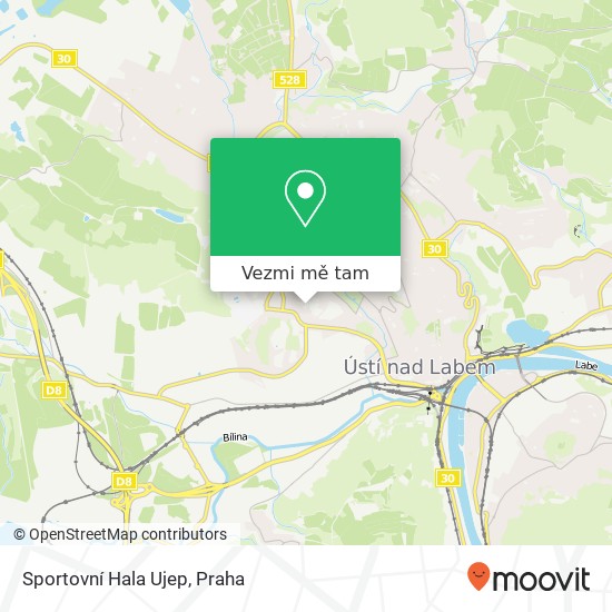 Sportovní Hala Ujep mapa