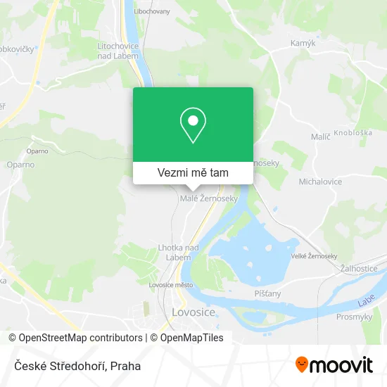 České Středohoří mapa