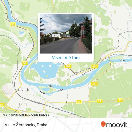 Velké Žernoseky mapa