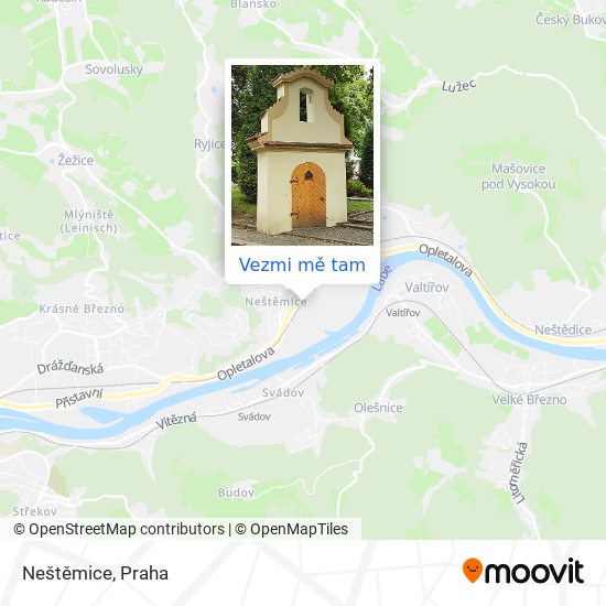 Neštěmice mapa