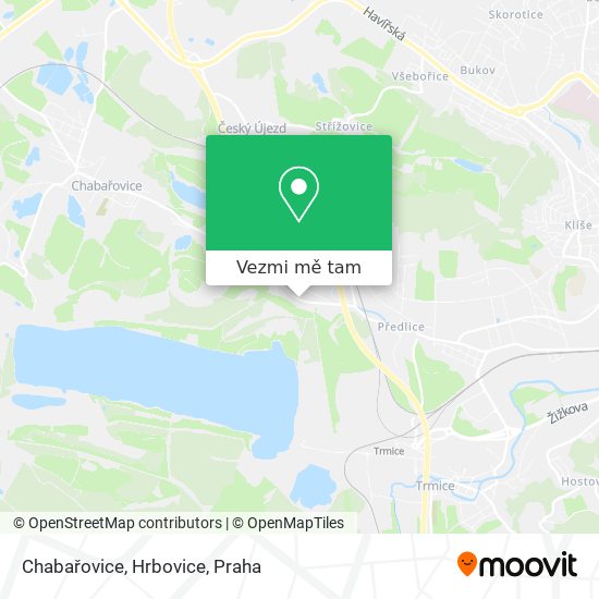 Chabařovice, Hrbovice mapa