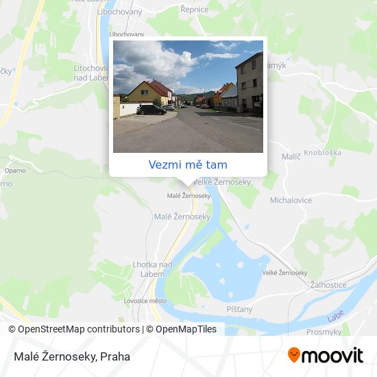 Malé Žernoseky mapa