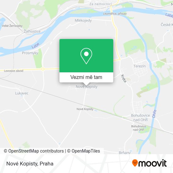Nové Kopisty mapa