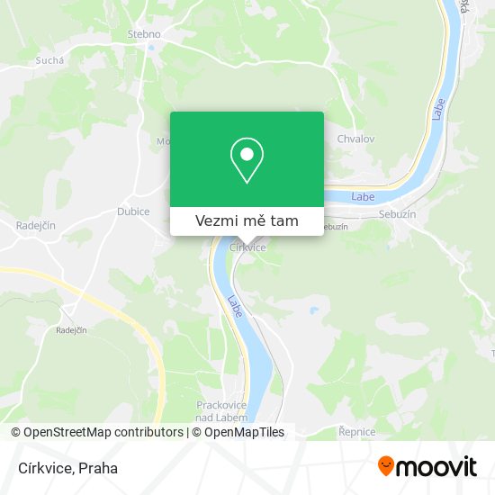 Církvice mapa