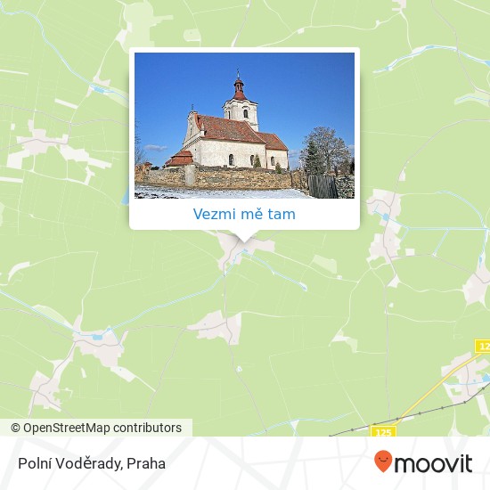 Polní Voděrady mapa