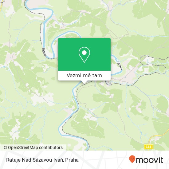 Rataje Nad Sázavou-Ivaň mapa