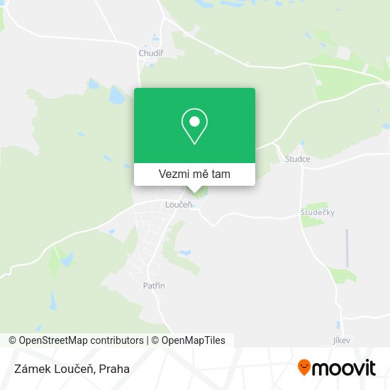 Zámek Loučeň mapa
