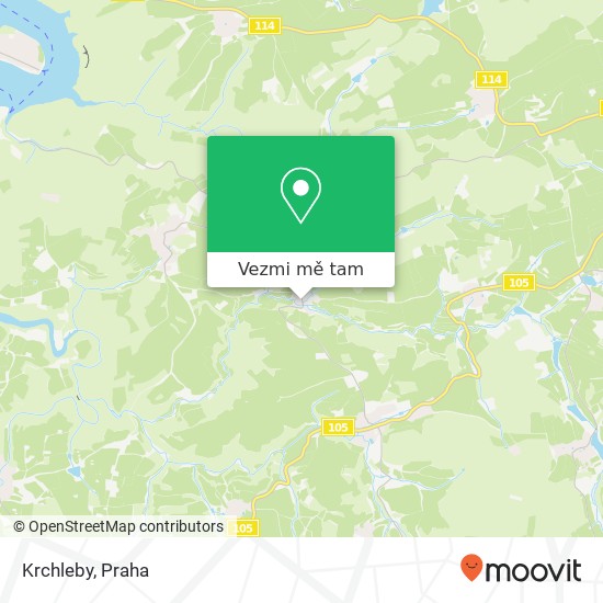 Krchleby mapa