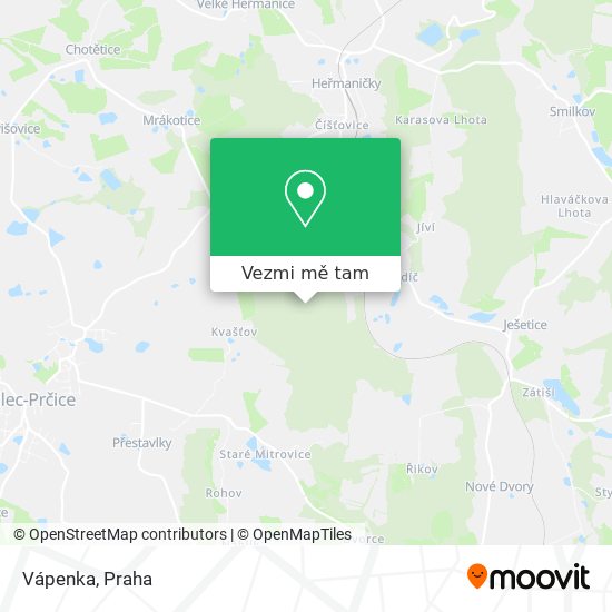 Vápenka mapa