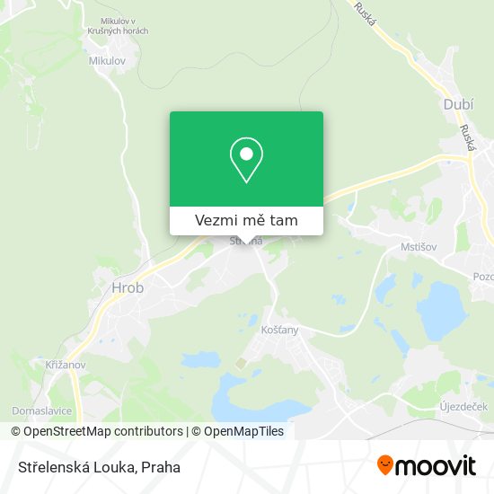 Střelenská Louka mapa