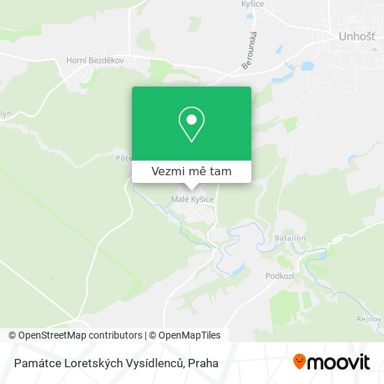 Památce Loretských Vysídlenců mapa