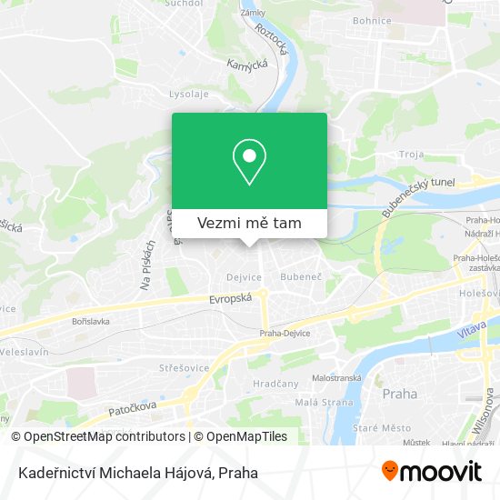 Kadeřnictví Michaela Hájová mapa