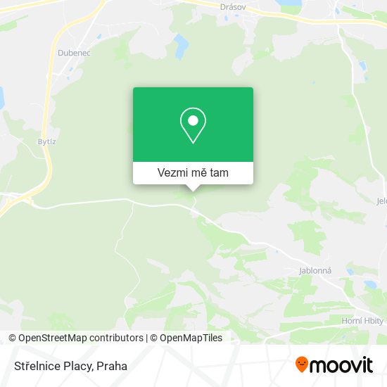 Střelnice Placy mapa