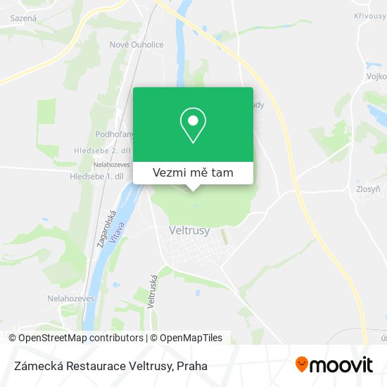 Zámecká Restaurace Veltrusy mapa